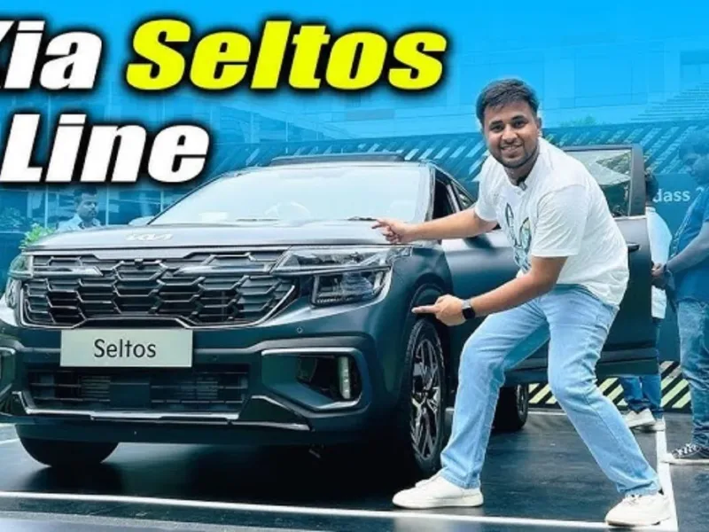 Kia Seltos X Line A great SUV with a new black Kia Seltos X-Line: Full in Style and Low in Price. All Features Will make you think twice before buying Maruti.