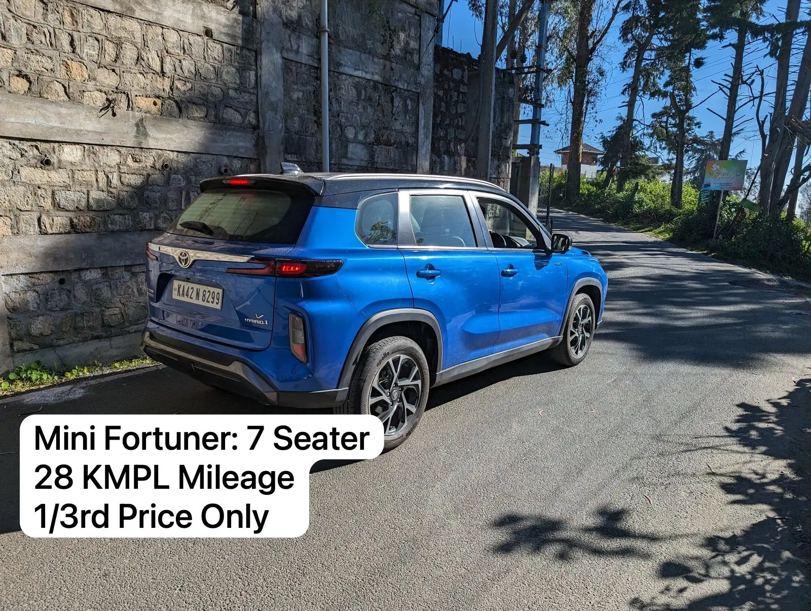 mini fortuner 7 seater Toyota Tapped Market with 7 Seater 28 KMPL Mileage in 1/3 Price of Fortuner. Same Luxury No Compermise For Common Man.