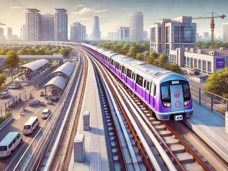 featured image 54 Delhi New Metro line With 21 Stations and 26.46 KM Length Approved. More than 100 Area Will be Connected Now.
