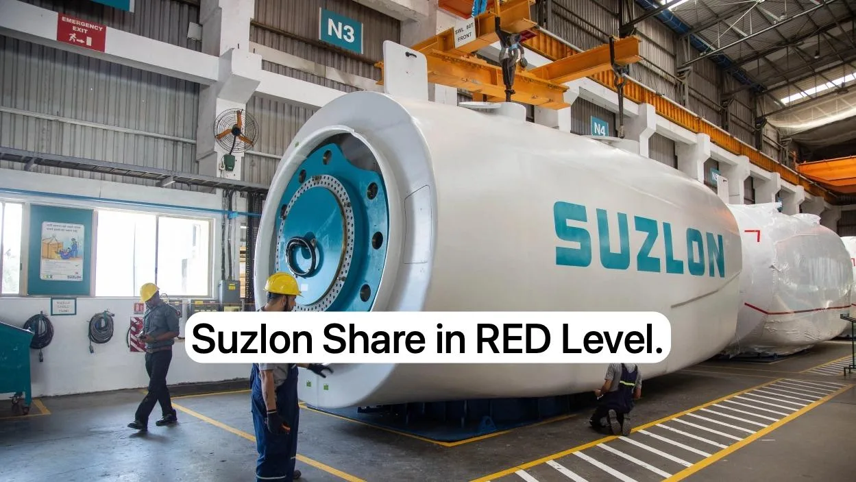 Suzlon share in red level jpeg Suzlon Share Dropped in Red Level Today. New Support Price Disclosed by Experts For Coming Days.