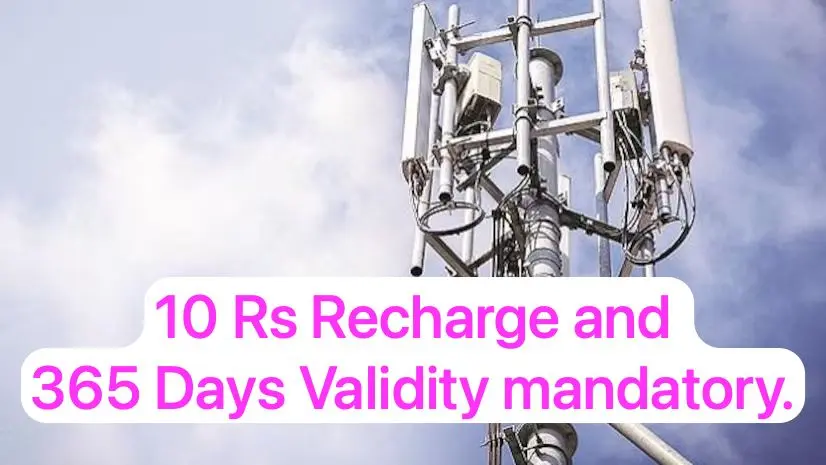 TRAI New Decision TRAI Made 10 Rs Recharge Mandatory. All Jio, Airtel, Vodafone, Idea and BSNL User Got Cheapest Option.