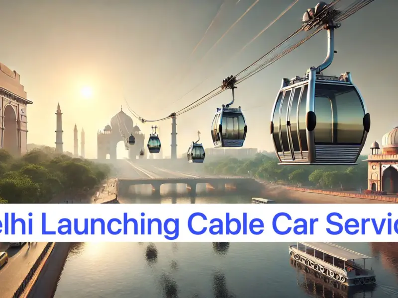Delhi Cable Car Service Forget Metro. Delhi Set To Open RopeWay Cable Car System on Yamuna Route.
