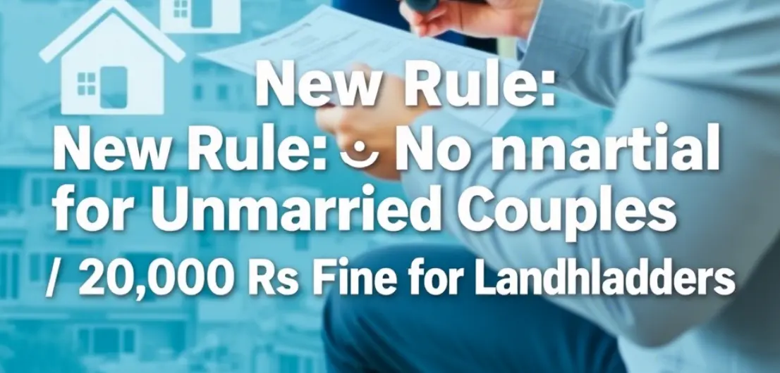 Screenshot 2025 01 30 at 8.40.01 AM New Rule. Don't Rent Unmarried Couples. 20,000 Rs Fine Announced on Landlords and Owners.