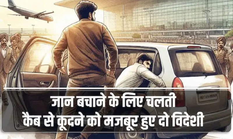 Two Japanese Nationals Leap from Moving Car at Delhi Airport to Escape Kidnapping Attempt.