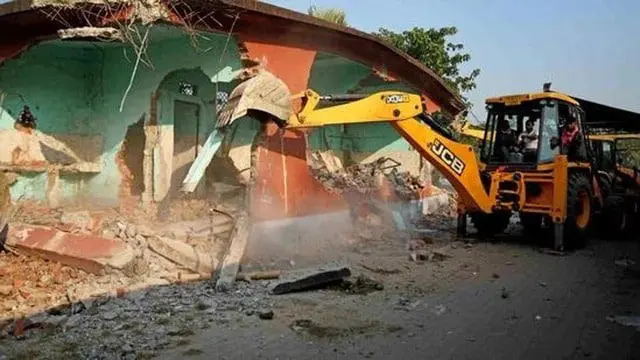 buldozzer action Full Demolition Ordered in These Area. 80 Acres of Municipal Land Will Be Made Free.