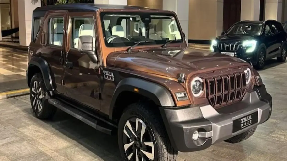 Mocha thar Mahindra Thar Roxx with Mocha interiors arrives at dealerships. Check new mind blowing changes.