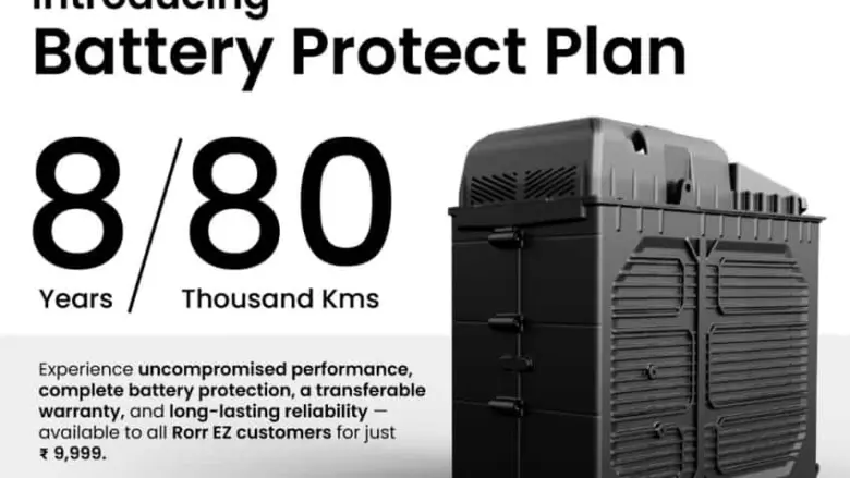 Electric bike company introduces a new plan Battery warranty for Electric bike company introduces a new plan: Battery warranty for up to 8 years or 80,000 kilometers for ₹ 9,999.
