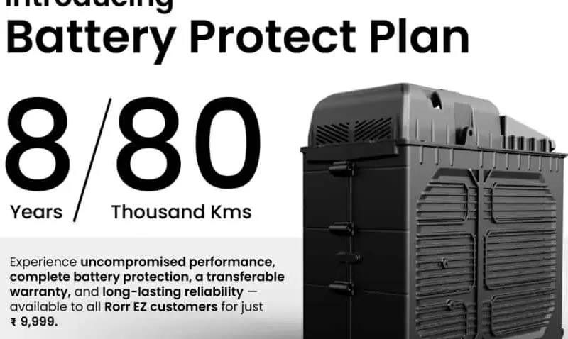 Electric bike company introduces a new plan Battery warranty for Electric bike company introduces a new plan: Battery warranty for up to 8 years or 80,000 kilometers for ₹ 9,999.