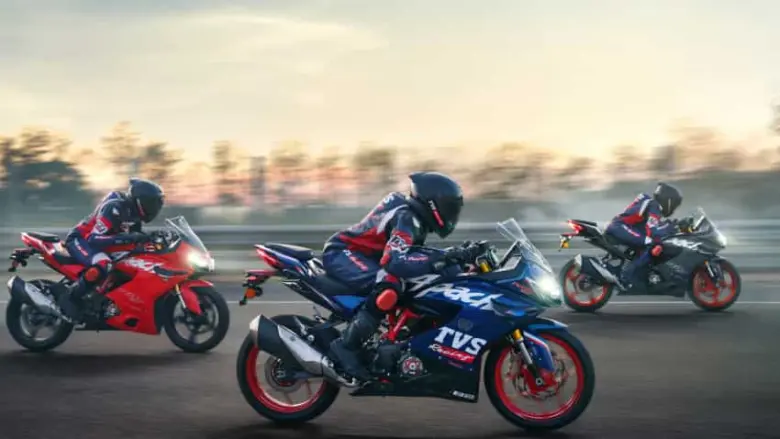 The 2025 TVS Apache RR310 has been released in the The 2025 TVS Apache RR310 has been released in the market with a new 'Tevar' feature. It includes many first-time features for its segment, and the price is just...