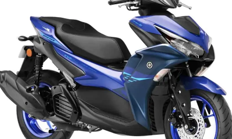 Yamaha Aerox 155 version S is a scooter that has Yamaha Aerox 155 version S is a scooter that has a new price, colors, and some changes.