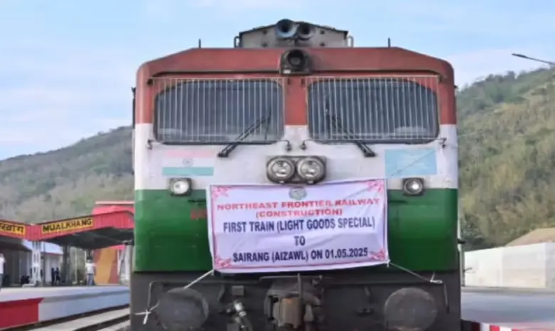 Mizoram's Bairabi-Sairang Railway Line Opens, Connecting Aizawl to Major Cities and Boosting Trade and Tourism in the Region.