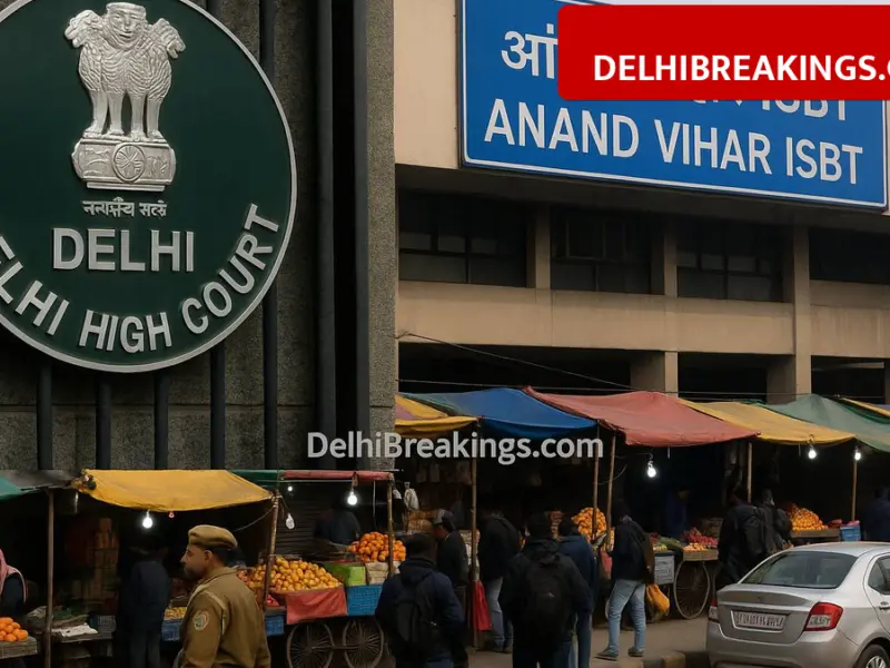delhibreakings delhi hc orders removal illegal vendors anand vihar isbt january 2026 Delhi High Court Orders Removal of Illegal Vendors at Anand Vihar ISBT, Action Starts Jan 31