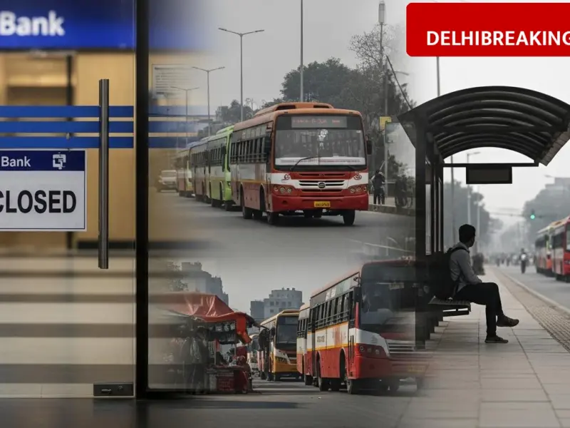 delhibreakings bharat bandh february 12 2026 what is open and closed banks transport Bharat Bandh on February 12: Banks and Public Transport Likely to be Hit, Check Full List