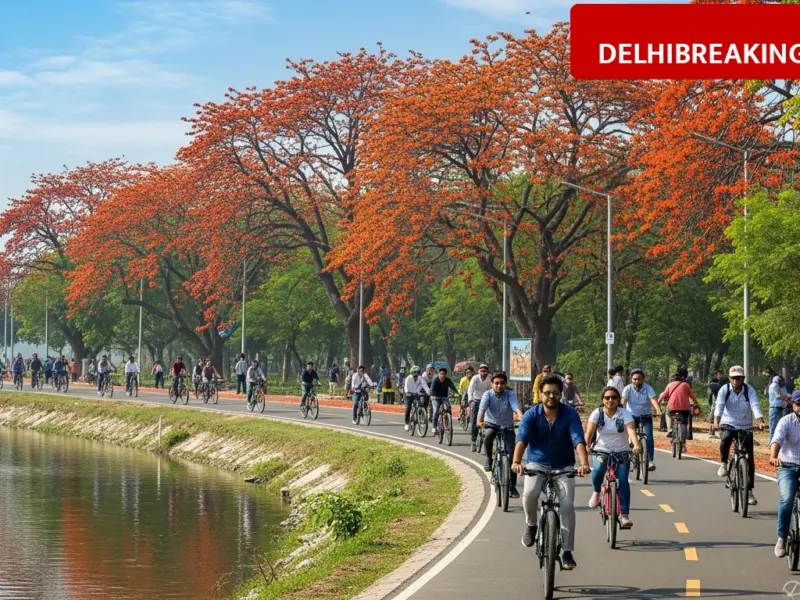 delhibreakings dda launches new cycle track asita east palaash mahotsav 2026 DDA Launches New Cycle Track at Asita East, Entry Ticket Just Rs 25 for Palaash Mahotsav