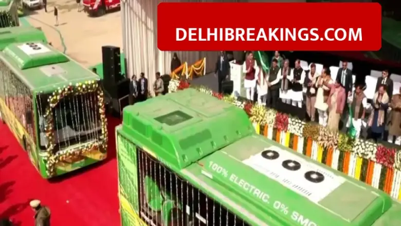 delhibreakings delhi cm rekha gupta launches 500 electric buses panipat service details Delhi CM Rekha Gupta Launches 500 Electric Buses, Delhi-Panipat Service Starts Today