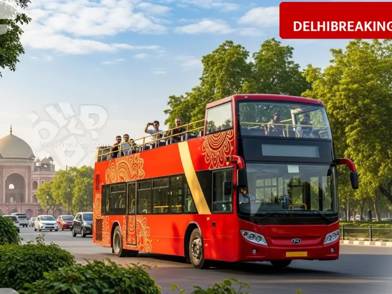 delhibreakings delhi double decker tourist bus launch ticket price route updates Delhi to Start Double Decker Tourist Buses for Heritage Sites, Ticket Price Fixed at Rs 500