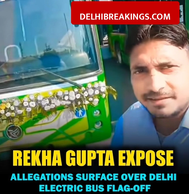 delhibreakings delhi electric bus controversy rekha gupta drivers allegation old buses Delhi CM Rekha Gupta Flagged Off 500 Buses, Drivers Claim They Are Old Vehicles
