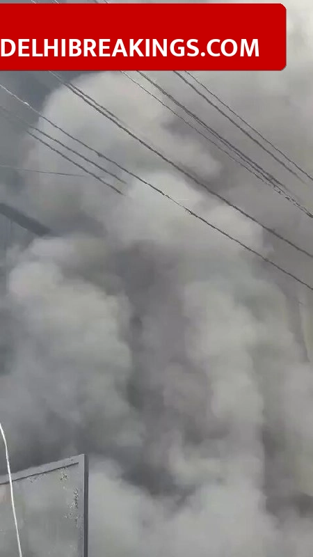 delhibreakings delhi inderlok fire incident plastic factory updates Delhi Inderlok Fire: 23 Tenders Control Massive Blaze in Plastic Factory, No Injuries Reported