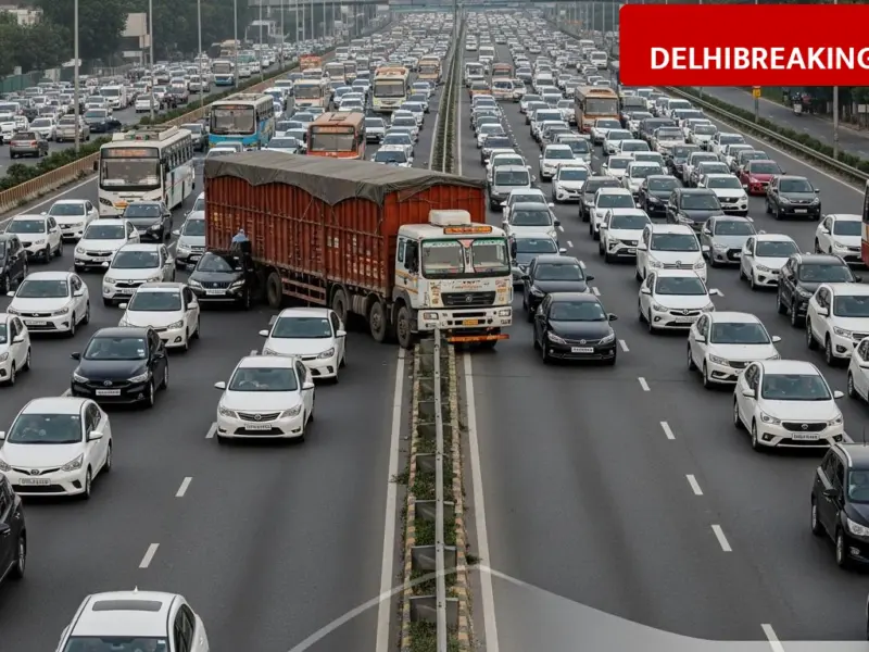 delhibreakings delhi traffic alert ring road truck breakdown diversion routes Delhi Traffic Alert: Ring Road Traffic Hit by Truck Breakdown Near Delhi Cantt, Police Issues Diversion Plan