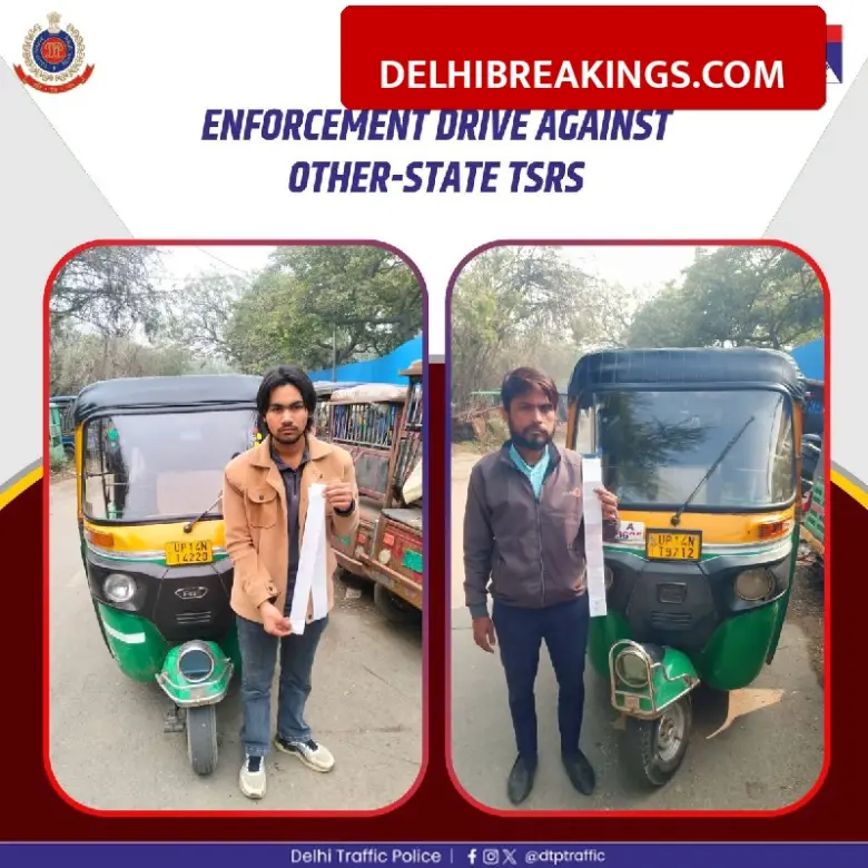 delhibreakings delhi traffic police northeast district enforcement drive stats Delhi Traffic Police Action in Northeast District: 1,281 Challans Issued and 155 Autos Impounded
