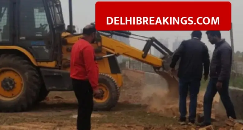 delhibreakings greater noida authority demolishes illegal structures bhannauta village land recovery GNIDA Clears Illegal Construction on 30,000 sqm Land in Bhannauta, Reclaims Property Worth 60 Crore