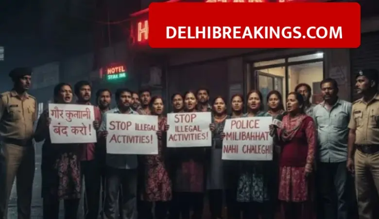 delhibreakings jagatpuri illegal hotel mcd corruption allegations east delhi residents protest Jagatpuri Residents Threaten Protest Over Illegal Hotel, MCD Officials Accused of Pressuring Complainant for Settlement