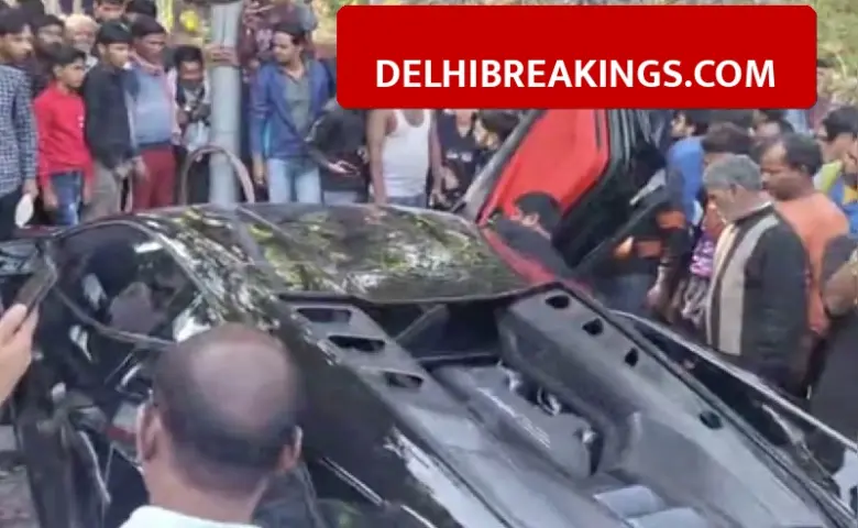 delhibreakings kanpur lamborghini accident businessman son shivam mishra news UP Businessman's Son Hits Auto and Bike with Lamborghini, 6 Injured in Kanpur Crash