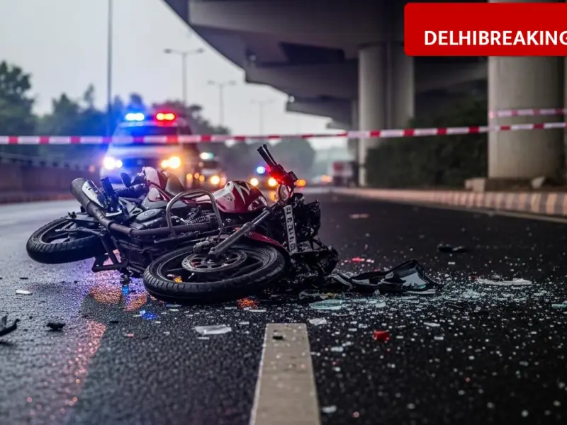 delhibreakings mathura road accident modi mill flyover student death update Tragic Accident near Modi Mill Flyover: 1 Student Dead, Another Critical on Mathura Road