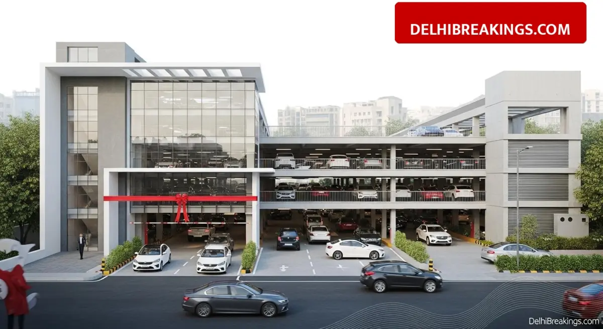 delhibreakings nehru place multi level parking inaugurated cm rekha gupta Nehru Place Parking Woes to End, CM Rekha Gupta Inaugurates New Multi-Level Facility