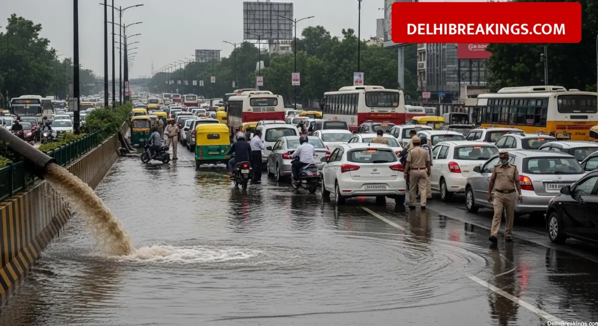 delhibreakings vikas marg traffic alert water pipeline burst ito delhi police advisory Vikas Marg Traffic Alert: Water Pipeline Burst Near ITO, Police Issues Advisory to Avoid Route