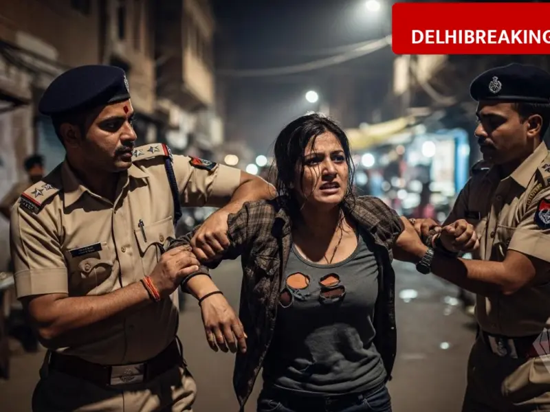 delhibreakings woman bites head constable geeta colony delhi arrest Woman Arrested in Geeta Colony for Biting Head Constable on Shoulder, Uniform Torn During Scuffle