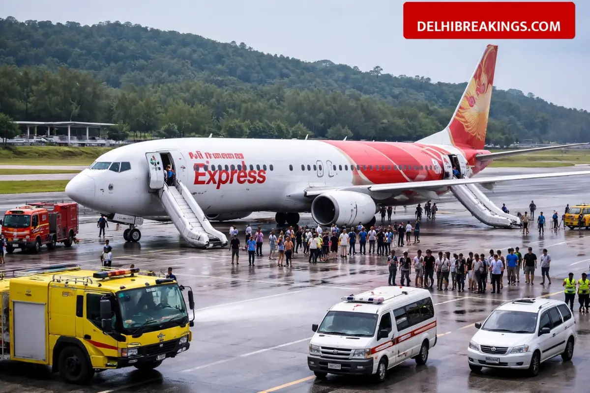 delhibreakings air india express phuket hard landing ix938 update Air India Express Flight IX938 Hard Landing at Phuket: All 138 Passengers Safe After Nose Gear Failure