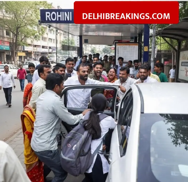 delhibreakings attempted kidnapping rohini sector 28 class 9 student police hunt accused Rohini Sector 28: Car Borne Men Try to Kidnap Class 9 Girl, Brave Locals Foil Attempt