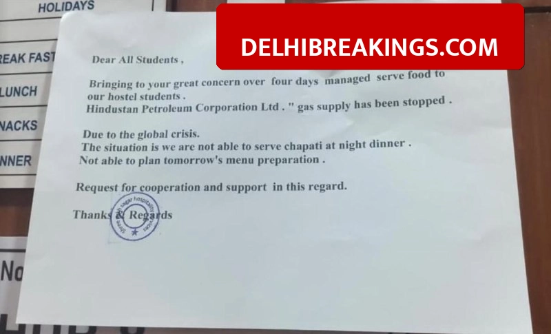 delhibreakings bengaluru commercial lpg crisis hostel roti chapati ban Bengaluru Commercial LPG Crisis: College Hostels Stop Serving Roti-Chapati as Gas Supply Hits 70 Percent Drop