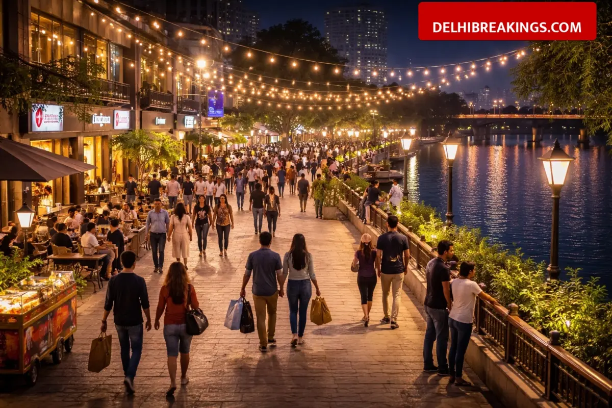 delhibreakings delhi 5 roads revitalization late night shopping yamuna riverfront Delhi Night Economy Boost: 5 Key Roads to Offer Late-Night Shopping and Yamuna Riverside Walks