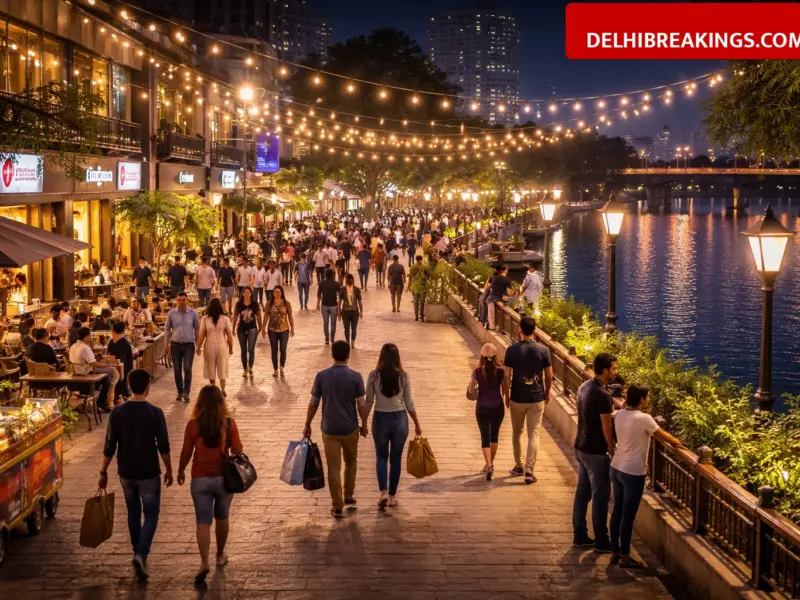 delhibreakings delhi 5 roads revitalization late night shopping yamuna riverfront Delhi Night Economy Boost: 5 Key Roads to Offer Late-Night Shopping and Yamuna Riverside Walks