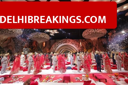 delhibreakings delhi cm rekha gupta mass marriage jln stadium 51 couples Delhi CM Rekha Gupta Blesses 51 Couples at JLN Stadium Mass Wedding, Each Bride Gets 1 Lakh