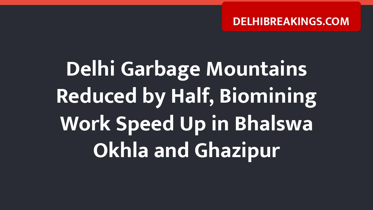 delhibreakings delhi garbage mountains reduced biomining update 2026 Delhi Garbage Mountains Reduced by Half, Biomining Work Speed Up in Bhalswa Okhla and Ghazipur