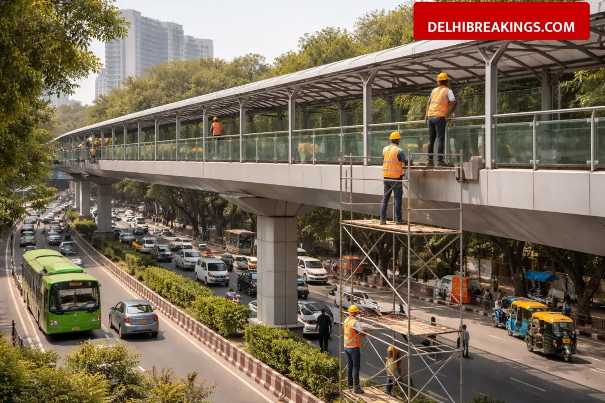 delhibreakings delhi govt 100 foot overbridges rejuvenation private agency adoption 2026 Delhi Govt to Revamp 100 Foot Overbridges: Private Agencies to Take Over Maintenance from April 2026