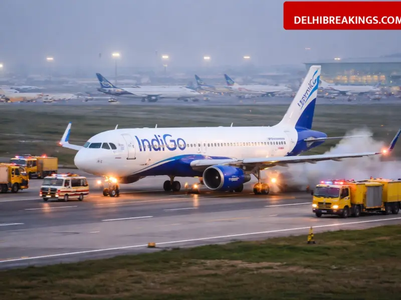 delhibreakings delhi igi airport declares full emergency for indigo flight after mid air engine failure Delhi IGI Airport Declares Full Emergency For IndiGo Flight After Mid-Air Engine Failure
