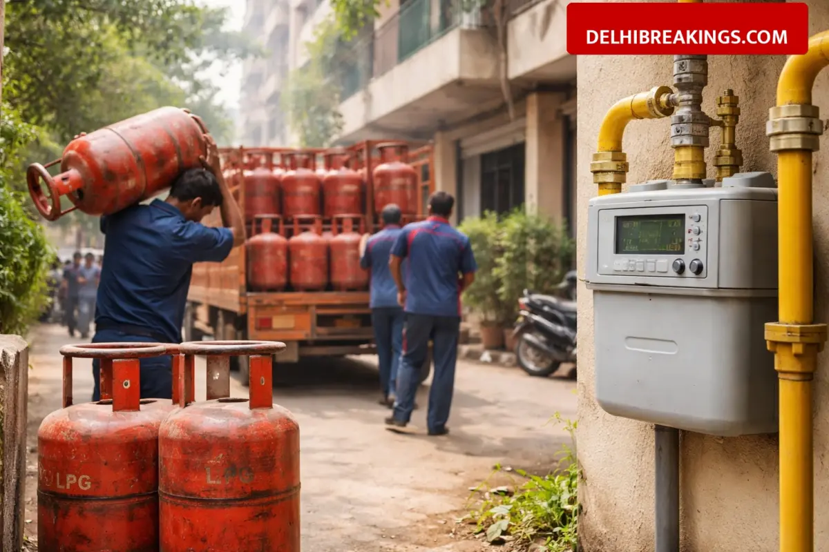 delhibreakings delhi lpg prices stable mandatory png transition rules Delhi LPG Supply Update: Domestic Prices Stable at 913 Rupees and Mandatory PNG Switch Within 90 Days