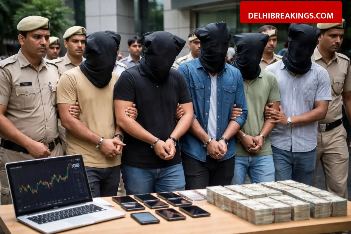 delhibreakings delhi police arrest 5 in dubai linked investment scam Delhi Police Busts Dubai-Linked Stock Market Scam, 5 Arrested for Cheating Rs 12.22 Lakh