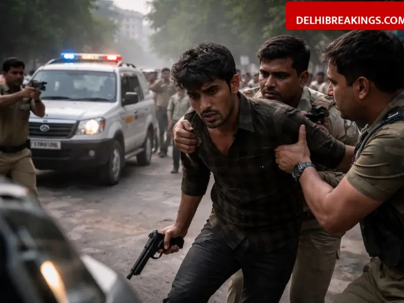 delhibreakings delhi police encounter dwarka criminal arrested dabri Delhi Police Encounter in Dwarka: Criminal Involved in Dabri Incident Arrested After Gunfight