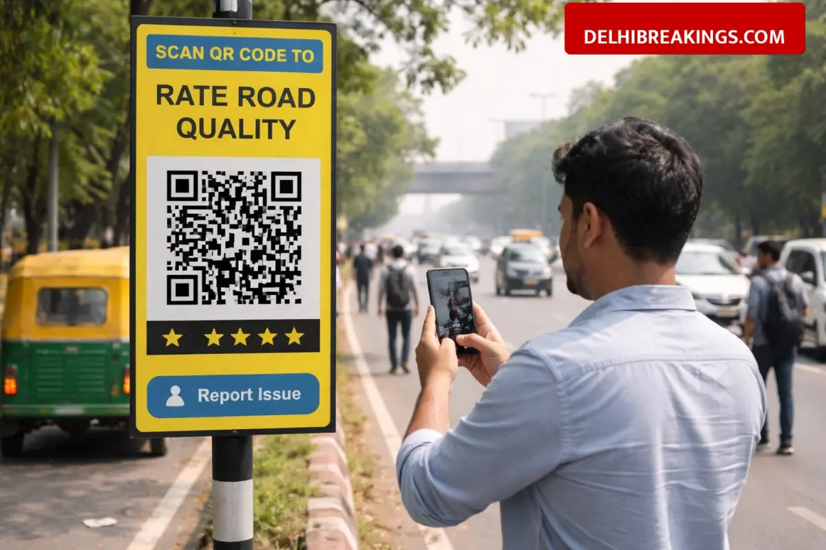 delhibreakings delhi pwd launches qr code feedback system for roads Delhi PWD New Rules: Scan QR Code to Rate Road Quality and Complain Directly to Government