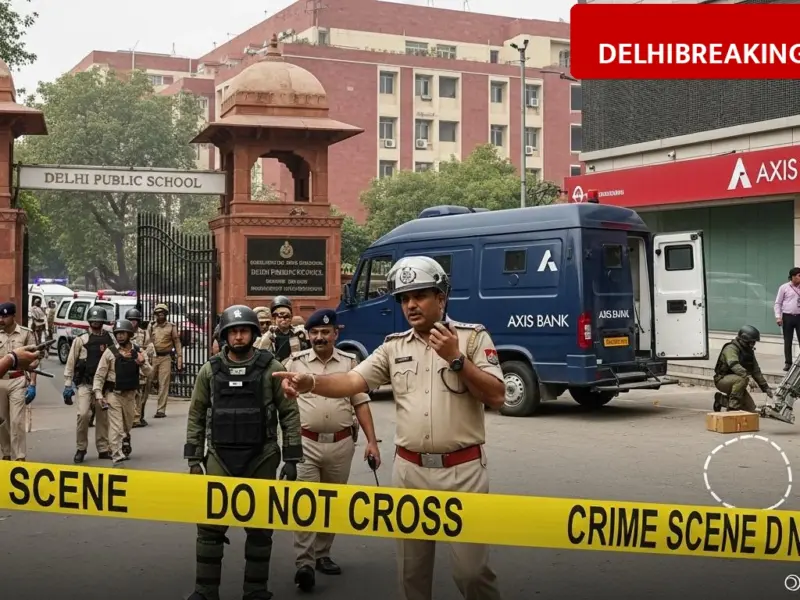 delhibreakings delhi school bomb threat emails security checks march 2026 Delhi School Bomb Threat: Multiple Schools and Axis Bank Receive Threat Emails, Security Checks Underway