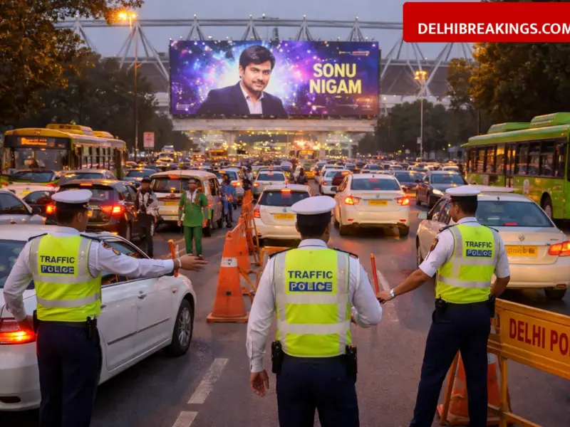 delhibreakings delhi traffic advisory sonu nigam concert march 28 Delhi Traffic Police Issues Advisory for Sonu Nigam Concert: Check Affected Routes and Timing for Saturday