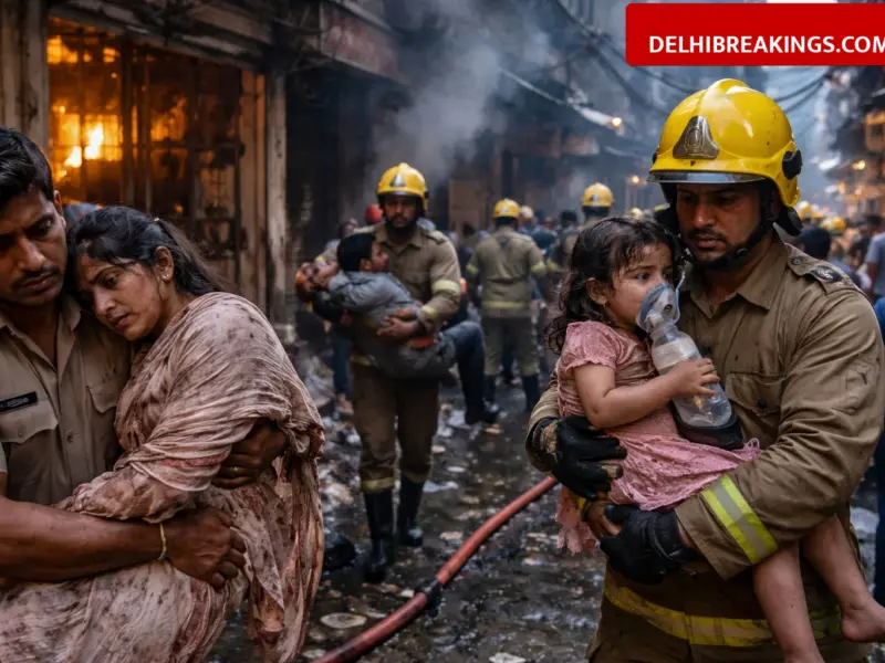 delhibreakings delhi tri nagar fire family injured Delhi Tri Nagar Fire News: 5 of Family Including 3-Year-Old Injured in Ground Floor Shop Blaze