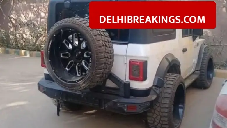 delhibreakings gurgaon hit and run thar kills man vyapar kendra police probe Gurgaon Hit and Run: White Thar kills man near Vyapar Kendra, driver flees leaving vehicle behind