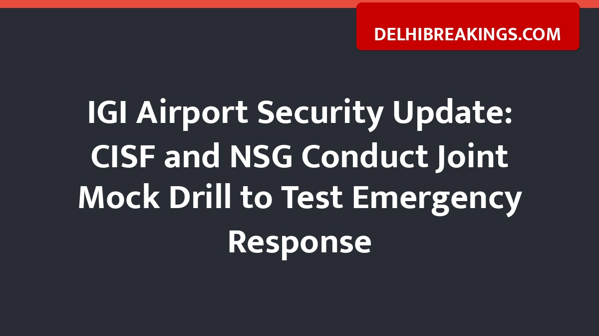 delhibreakings igi airport cisf nsg mock exercise security preparedness IGI Airport Security Update: CISF and NSG Conduct Joint Mock Drill to Test Emergency Response