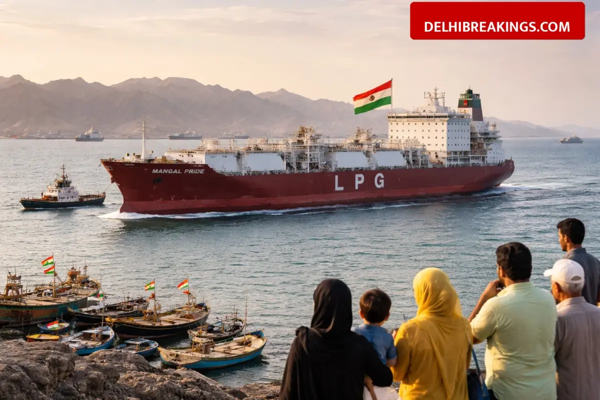 delhibreakings indian lpg tanker mt shivalik safely exits strait of hormuz Indian LPG Tanker MT Shivalik Safely Exits Strait of Hormuz, Brings 54000 Tonnes of Cooking Gas to India